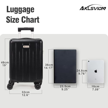 18-inch Carry-on Boarding Luggage: Equipped with Movable Wheels, TSA Approved,Under the Seat, Hard Shell Construction, Lightweight Bag with Essential Accessories (Jet Black) - color: Jet Black