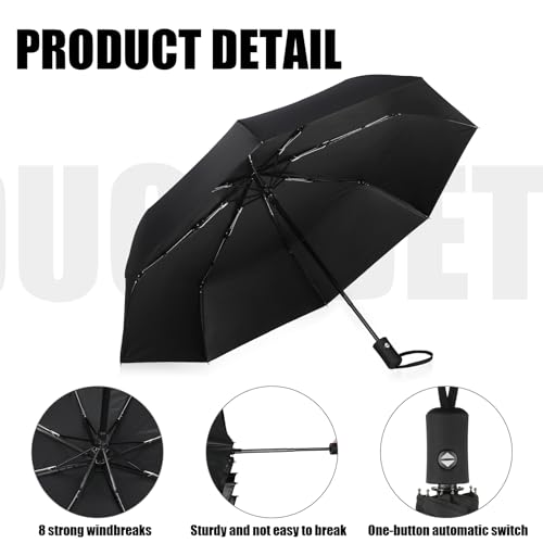 Jexine Windproof Travel Umbrella Compact Small - color: Multicolor