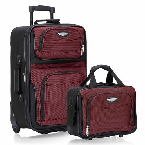Travel Select Amsterdam Softside Expandable Luggage with Rolling Wheels, Red, 2-Piece Set (15/21) - color: Red, size: 2-Piece Set (15/21)