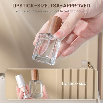 Perfume Atomizer, Refillable Spray Perfume Bottles 5pcs 0.3oz/10ml - color: Beech 5pcs 10ml/0.3oz
