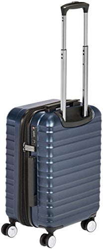 Amazon Basics 21" Hardside Carry-On Luggage with TSA Lock, Expandable, Organized Interior with Divider and Pockets, Spinner Wheels, Navy Blue - style: Navy Blue - Standard
