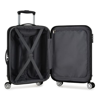 Elite Luggage Expandable Hardside Spinner Luggage,TSA Lock, Black, 3-Piece - color: Black, size: 3 Piece