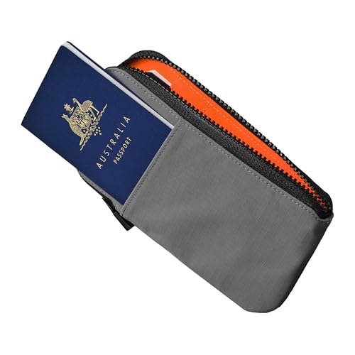 ALPAKA Zip Travel Wallet RFID Blocking Passport Holder Grey - color: Grey
