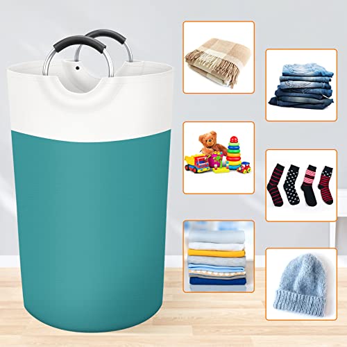 BlissTotes 90L Laundry Basket, Freestanding Collapsible Hamper, Green - color: Green, size: 90L