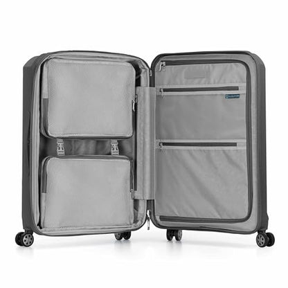 Traveler's Choice Pagosa Hardshell Expandable Luggage with Spinner Wheels, Gray, 2-Piece Set (22/27) - color: Gray, size: 2-Piece Set (22/27)