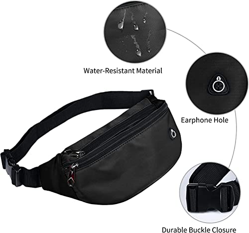 Fanny Packs for Men and Women Water-Repellent Sports Waist Pack Bag - color: 1pack-Grey Blue