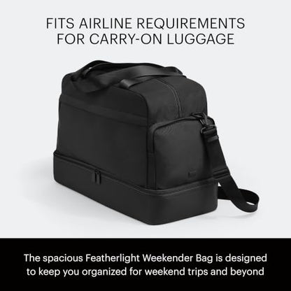 Away Featherlight Weekender Bag, Airline Approved Carry-On Bag - color: Jet Black