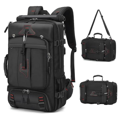 Travel Backpack for Men & Women, Convertible Duffle Bag 50L Large Carry on Backpack with Shoe Laptop Compartment, Wet Pocket - size: Large