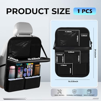 2 in 1 Hanging Backseat Car Organizer,Waterproof Back Seat Car Organizer