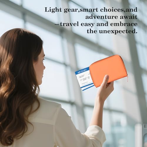 CoBak Passport Holder Cover with Safe Zipper Closure - color: Rose Gold