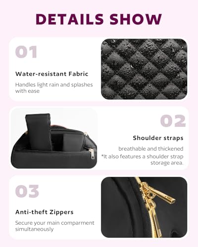 Arcoyard Rolling Backpack for Women, 17.3 Inch Travel Backpack with Wheels - color: Black Purple, size: 17.3-inch