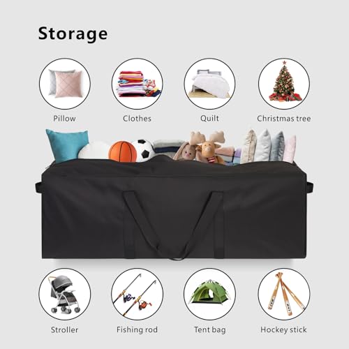 TOPDesign 1-Pack Long Storage Duffle Bag – 58" x 18.8" x 18.8", 87Gal - color: Black, size: 58 x 18.8 x 18.8 Inches - 87Gal