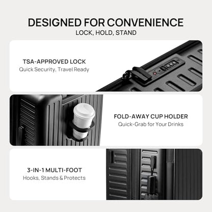 NINETYGO Top Opening Checked Luggage, Lightweight Large Suitcase, ALPS - color: 06-Dark Grey, size: Checked 28-Inch