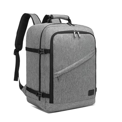 Kono Travel Backpack Airline Approved Overhead Bin Personal Item Bag - color: Grey, size: Medium