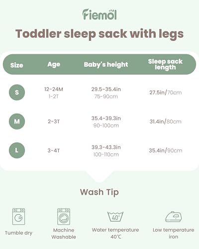 Toddler Sleep Sack with Feet 1-2T 0.5 Tog Sleep Sack with Legs - color: Green Dinosaur, size: 12-24 Months