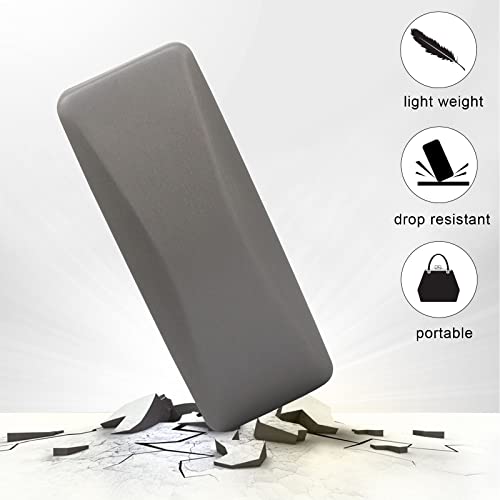SMARTTOP Hard Shell Eyeglass Case- Glass Case With Cleaning Cloth, Glasses Case hard shell for men women - color: Grey