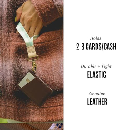 Thread Wallets Ultra Slim Minimalist Leather Card Holder Wallet (Chocolate) - color: Chocolate