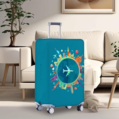 Travelkin 여행 가방 Tsa 승인 여행 가방 커버 프로텍터, 드리밍 블루, 패션 - color: 드리밍 블루, size: S(18-21inch suitcase)