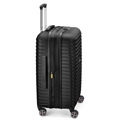 DELSEY PARIS Cruise 3.0, 24 Inch Checked-Medium Luggage, Black - color: Black, size: Checked-Medium 24 Inch