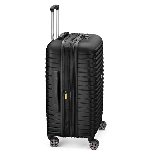 DELSEY PARIS Cruise 3.0, 24 Inch Checked-Medium Luggage, Black - color: Black, size: Checked-Medium 24 Inch