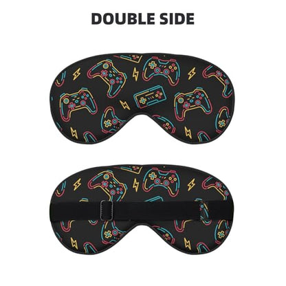 Doodle Game Controller Sleep Mask Eye Mask with Adjustable Strap Eye Sleep Shade Cover Blocks Light for Women Men Airplane Travel Nap - color: Doodle Game Controller