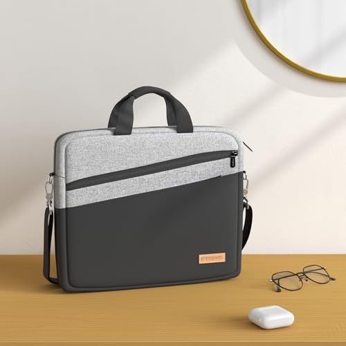 bagasin 15 15.6 16 inch Laptop Computer PC Shoulder Bag Carrying Case - color: Grey, size: 15-16
