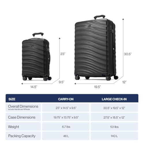 Travelpro Maxlite Air V2 Hardside 2-Piece Set, Grey, 20/28-Inch - color: Shadow Grey, size: 2 Piece Set (20/28)