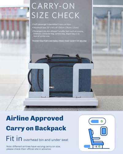 Hynes Eagle 40L Carry On Backpack Flight Approved Weekender Travel Bag - color: Blue-n