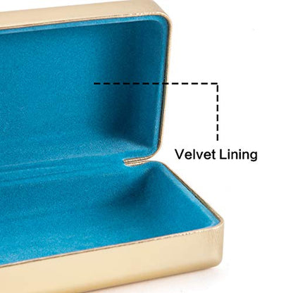 TRIUMPH VISION Sunglasses Case Hard Shell Glasses Case Eyewear Eyeglasses - color: Gold, size: Large for sunglasses