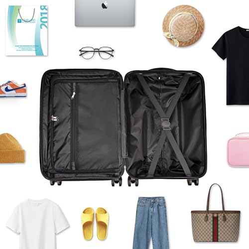 GinzaTravel 3-Pieces ABS Hardshell Luggage Set 20"25"29" Suitcase Silver - color: Silver