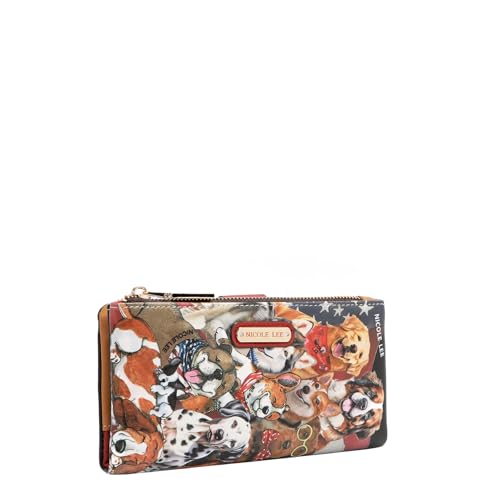 Nicole Lee Amanda 2 Piece Bifold Wallet, Vegan Leather, RFID Blocking Technology, Multiple Card Slots, (BEST SMILE) - color: BEST SMILE