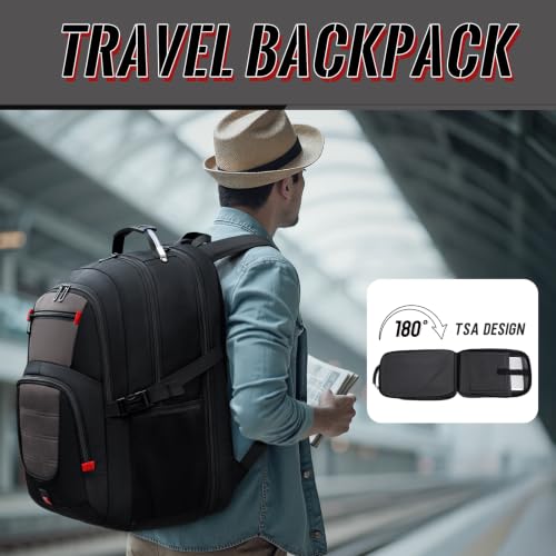 55L Gaming Laptop Backpack, Fits 18.4-19" Laptop, Grey - color: Grey, size: 18.4 Inch（21.6"x15.4"x9.8"）