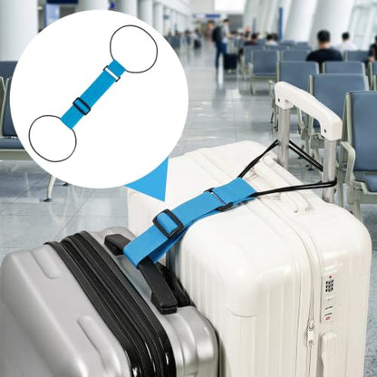2 Pcs Blue Luggage Connector Straps, Adjustable Straps for Suitcases - color: Blue, 2pcs