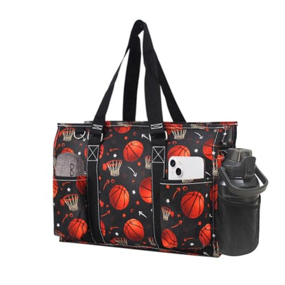 NGIL Utility Water Resistant Tote Bag - color: Basketball Pro-black