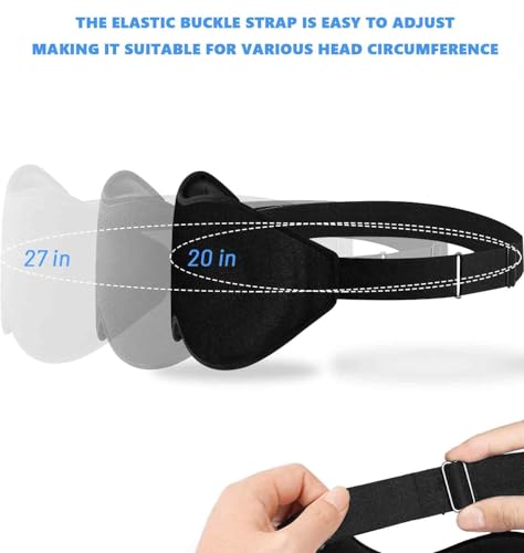 Sleep Mask for Men and Women, 3D Blackout Eye Mask for Side Sleepers, Black - color: Black