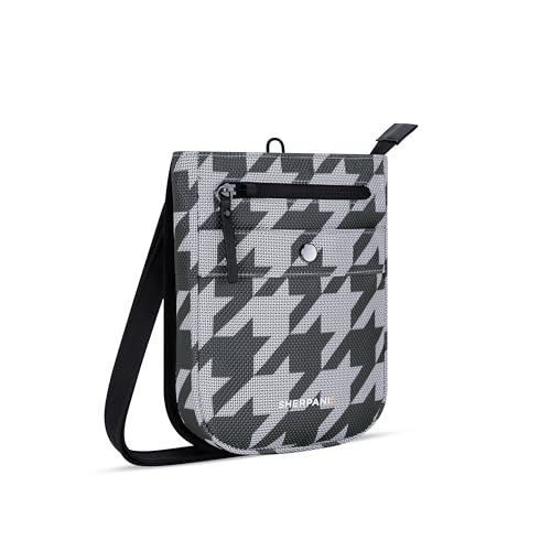 Sherpani Prima, RFID Anti-Theft Crossbody for Women - color: Grey Houndstooth Dark