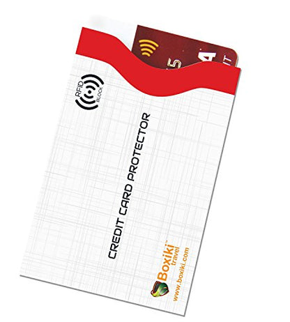 Boxiki Travel Set of 12 RFID Blocking Sleeves. Best way to Protect your Cards from Electronic Theft. Durable, Lightweight and Compact Design to fit in any Pocket or Purse. (White) - style: Classic White Collection