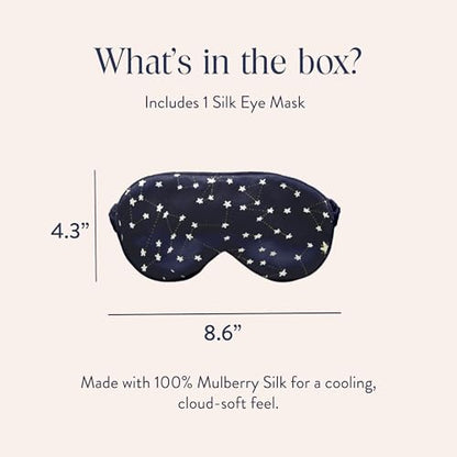 Brooklinen Silk Eye Mask Luxury Silk Comfort - Celestial Blue - color: Celestial Blue