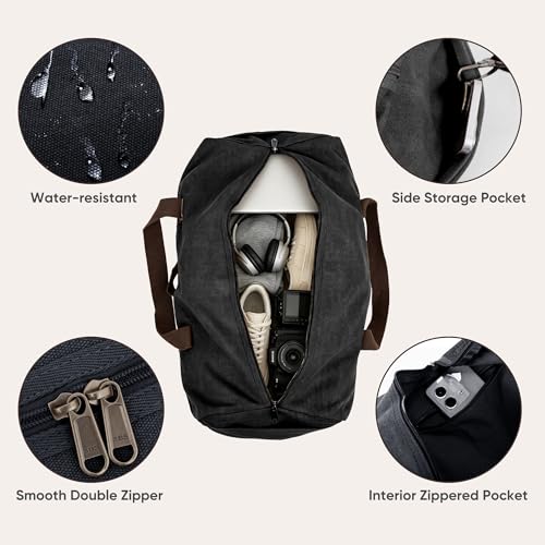 Large Canva Travel Duffle Bag Heavy Duty - color: Dark Grey