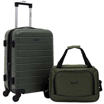 Wrangler Smart Spinner Hardside Luggage, 2 Piece Set, Deep Depths - color: Deep Depths, size: 2 Piece Set