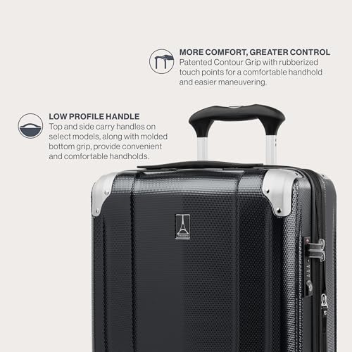 Travelpro Pathways 3 Hardside Expandable Luggage, 8 Spinner Wheels, Lightweight Hard Shell Suitcase, 2 Piece Set (21/28), Black Knight - color: Black Knight, size: 2-Piece Set (21/28)