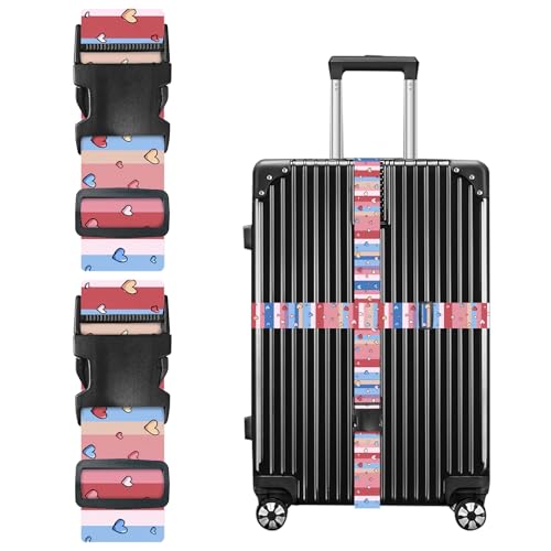 Nuxovilar Luggage Straps Set for Suitcase 1.96x71in Polyester - color: YLU10323, size: 1.96"x70.86"