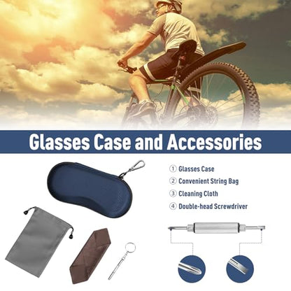 FINTIE Sunglasses Case, Hard EVA Shell Shockproof Sport Glasses Case - color: Dark Blue
