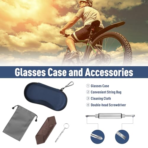 FINTIE Sunglasses Case, Hard EVA Shell Shockproof Sport Glasses Case - color: Dark Blue