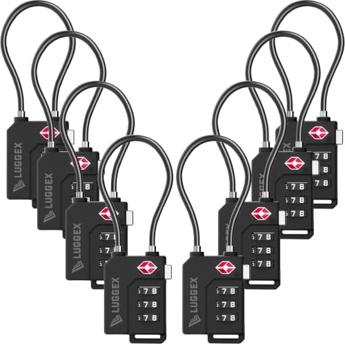 LUGGEX 8 Pack TSA Locks for Luggage, Luggage Locks TSA Approved - size: 8