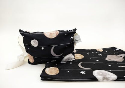 Beddy's Black Outer Space Travel Blanket with Shoulder Bag for Kids - color: Black