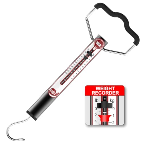SNAIL TRAIL 20 LB Aluminum Spring Fish Scale with Peak Marker & Zero Reset - color: 20lbs