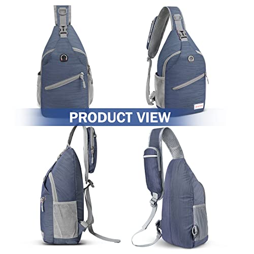 ZOMAKE Sling Bag,Small Crossbody Sling Backpack Shoulder Daypack for Travel - color: Royal Blue a, size: 8L