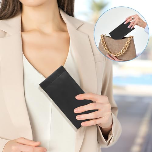 Sightor Sunglass Case, 2 Pcs Soft Eyeglass Cases for Women Glasses Pouch - color: Black, Rose