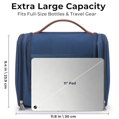 Ralnitote Toiletry Bag for Men, Large Hanging Travel Toiletry Bag, Navy - color: Navy